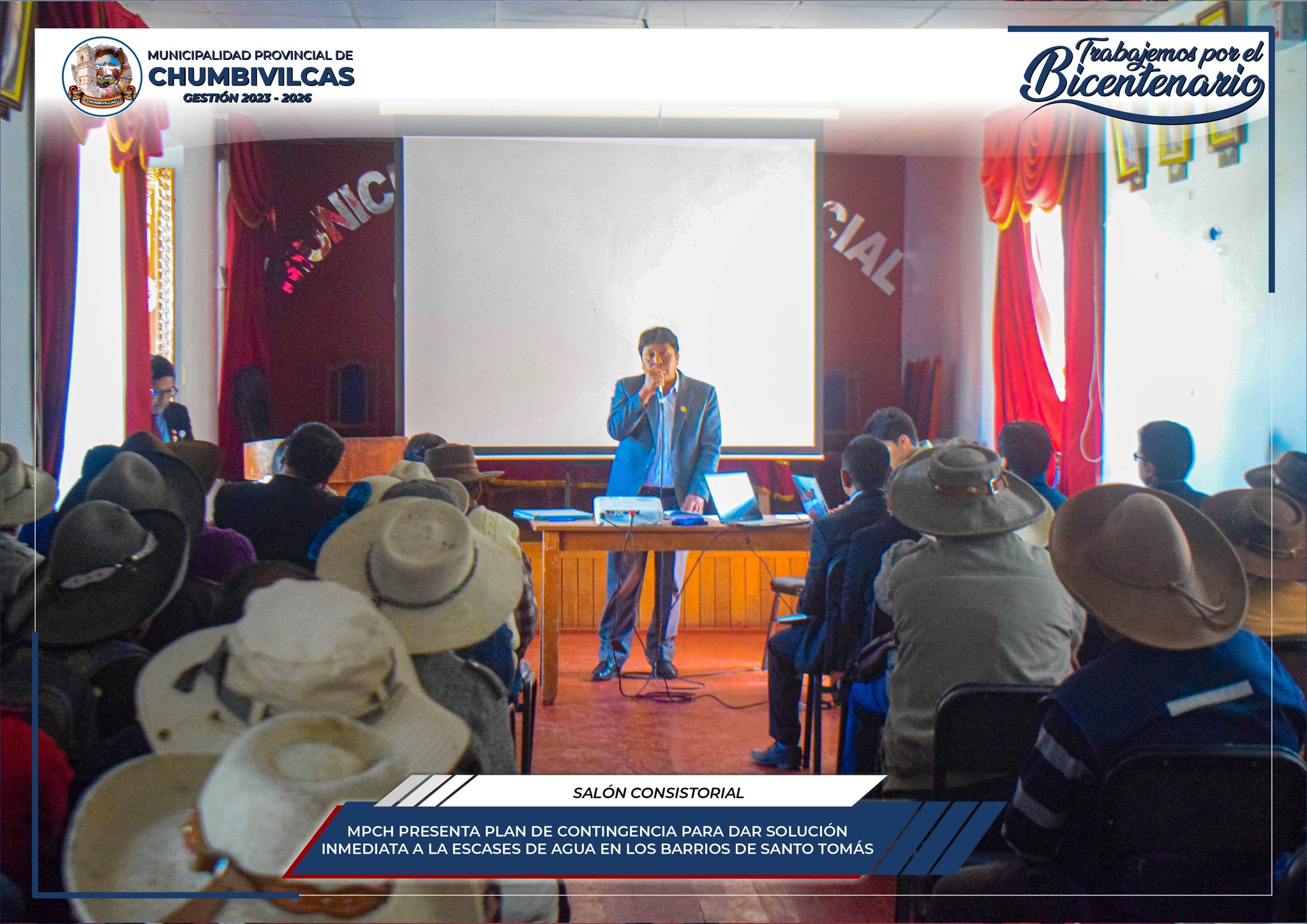 Municipalidad de Chumbivilcas presenta plan de contingencia para dar solución inmediata a la escases de agua en los barrios de Santo Tomás