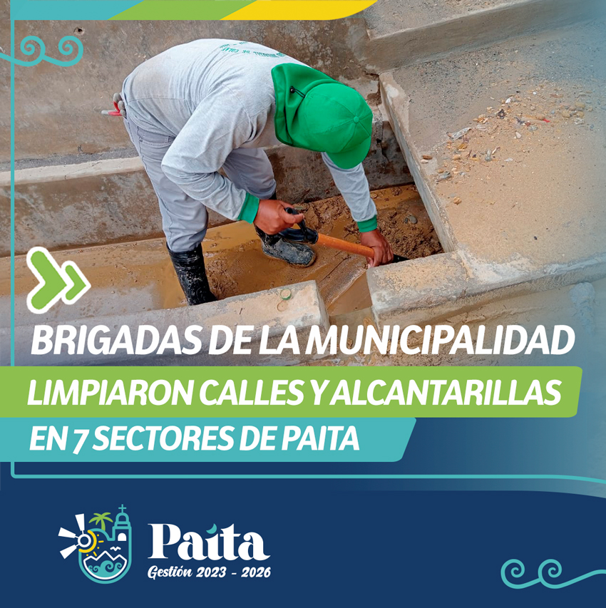 Brigada de limpieza en sectores de Paita