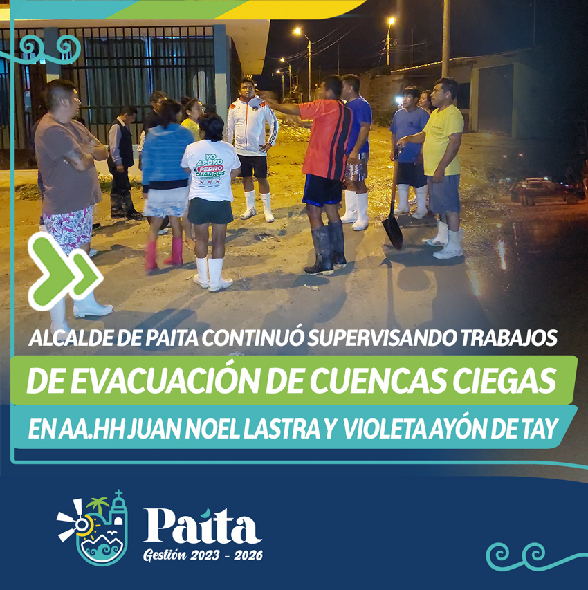 Trabajo de evacuación de cuencas ciegas