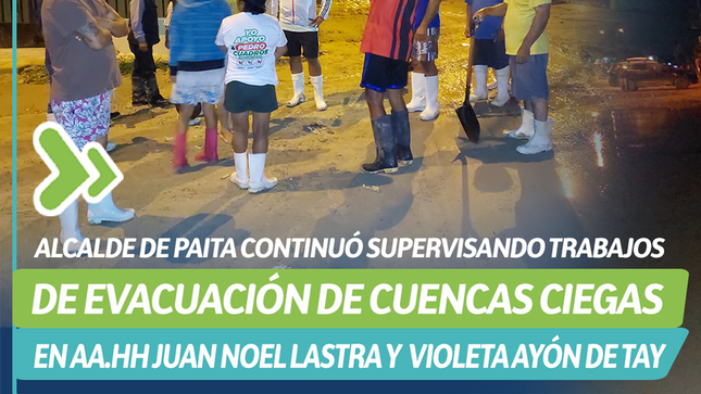 Trabajo de evacuación de cuencas ciegas