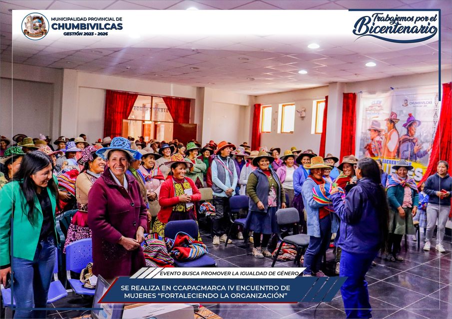 Se realiza en Ccapacmarca el IV Encuentro de Mujeres "Fortaleciendo la Organización"