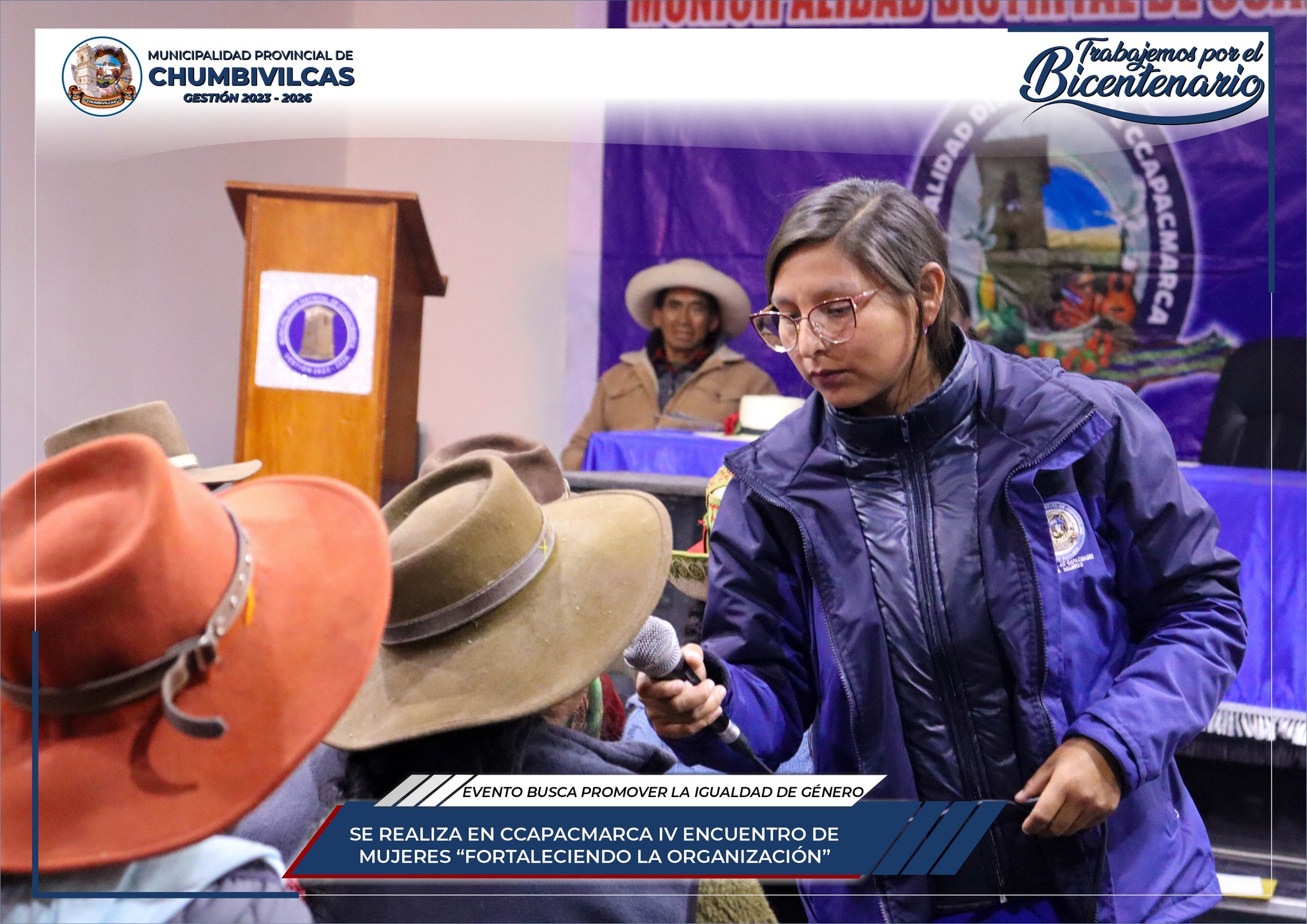 Se realiza en Ccapacmarca el IV Encuentro de Mujeres "Fortaleciendo la Organización"