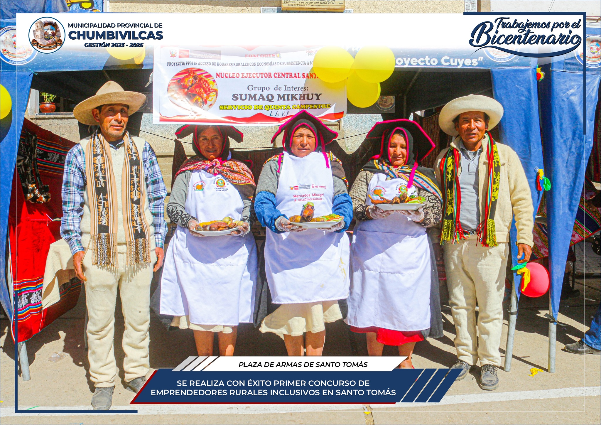 Proyecto Haku Wiñay de Santo Tomás - Chumbivilcas realiza primer concurso de emprendedores rurales inclusivos