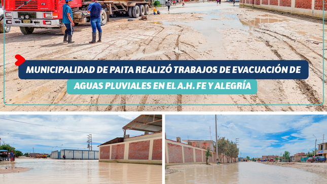 Trabajo de evacuación de aguas pluviales