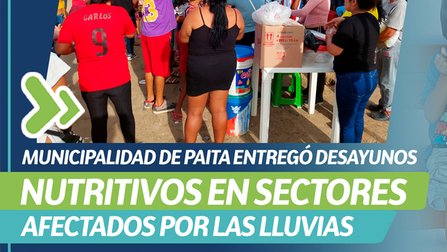 Entrega de desayunos nutritivos