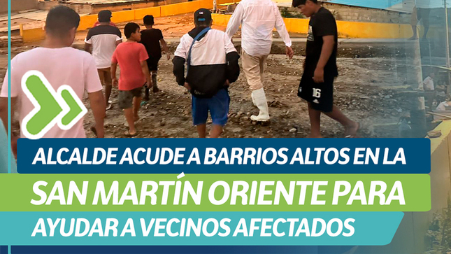 Ayuda para vecinos afectados en San Martin Oriente