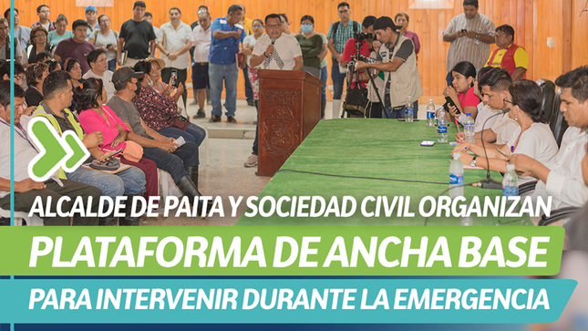 Plataforma de ancha base durante la emergencia