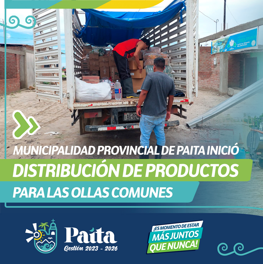Entrega de productos para ollas comunes