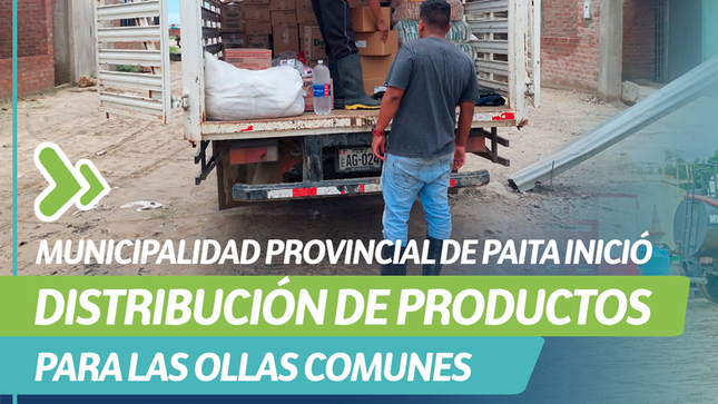 Entrega de productos para ollas comunes