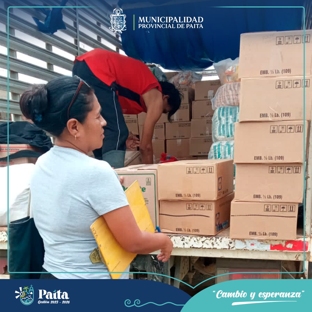 Entrega de productos para ollas comunes
