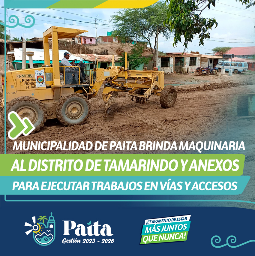 Maquinarias a distritos de Tamarindo y anexos