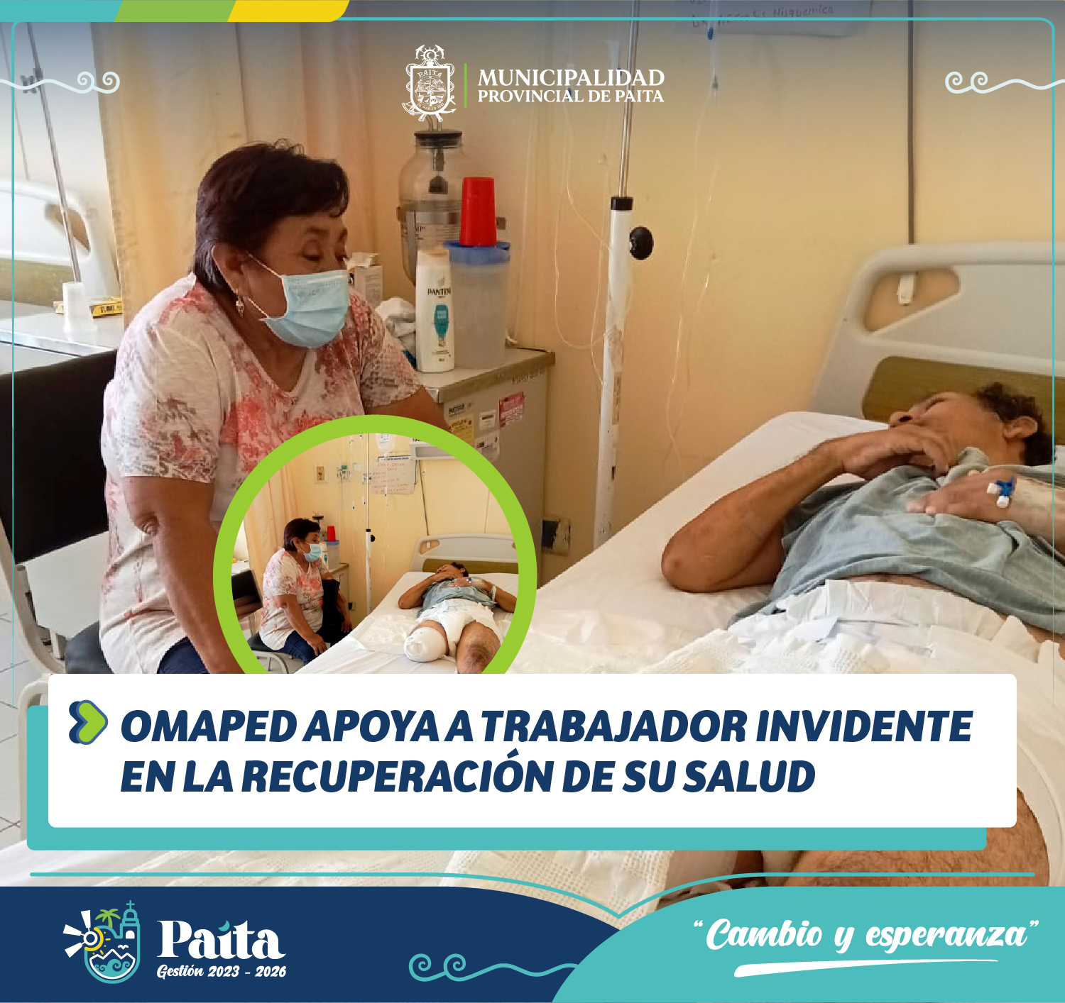 OMAPED apoya a trabajador invidente