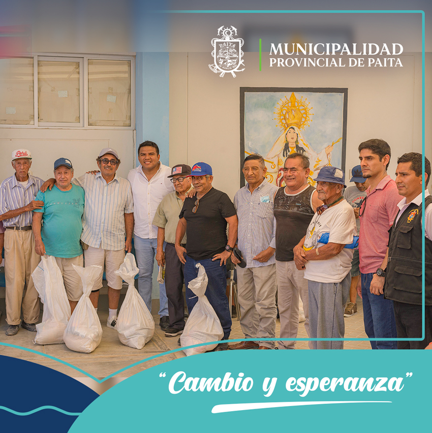 Entrega de canastas de víveres
