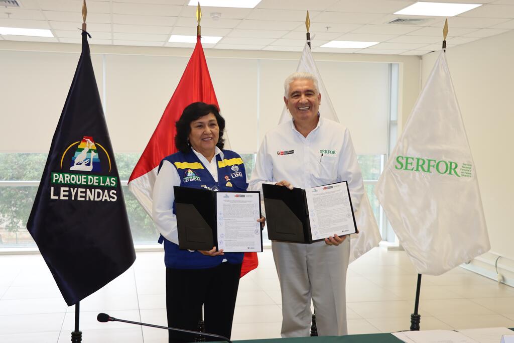 Firma de la alianza interinstitucional entre el Parque de las Leyendas y SERFOR