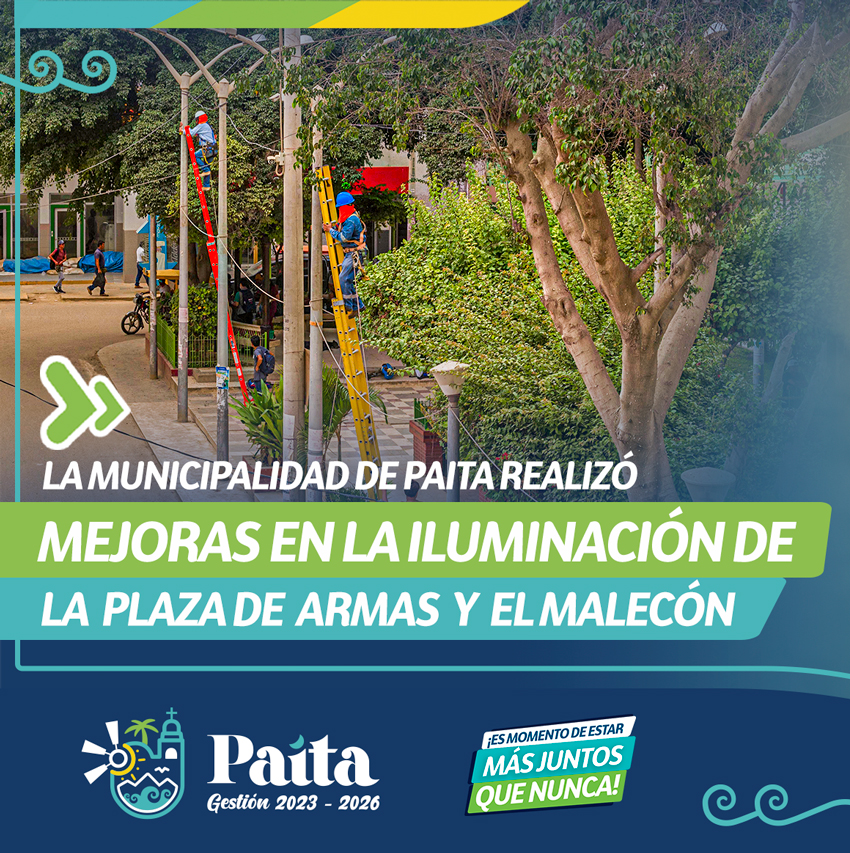 Mejoras de iluminación de plaza de armas y malecón