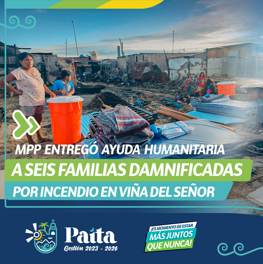 Ayuda humanitaria para afectados del incendio