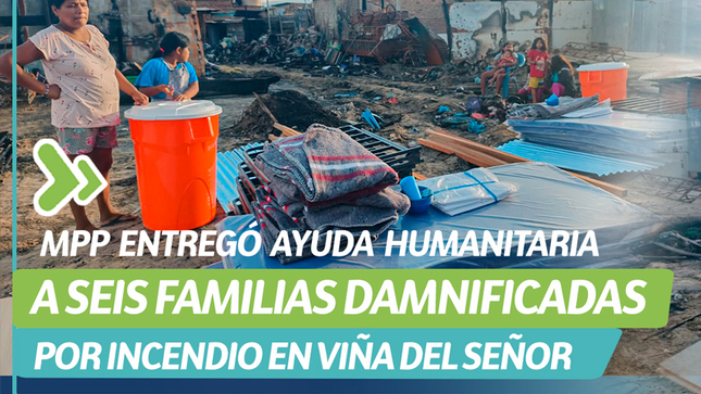 Ayuda humanitaria para afectados del incendio 