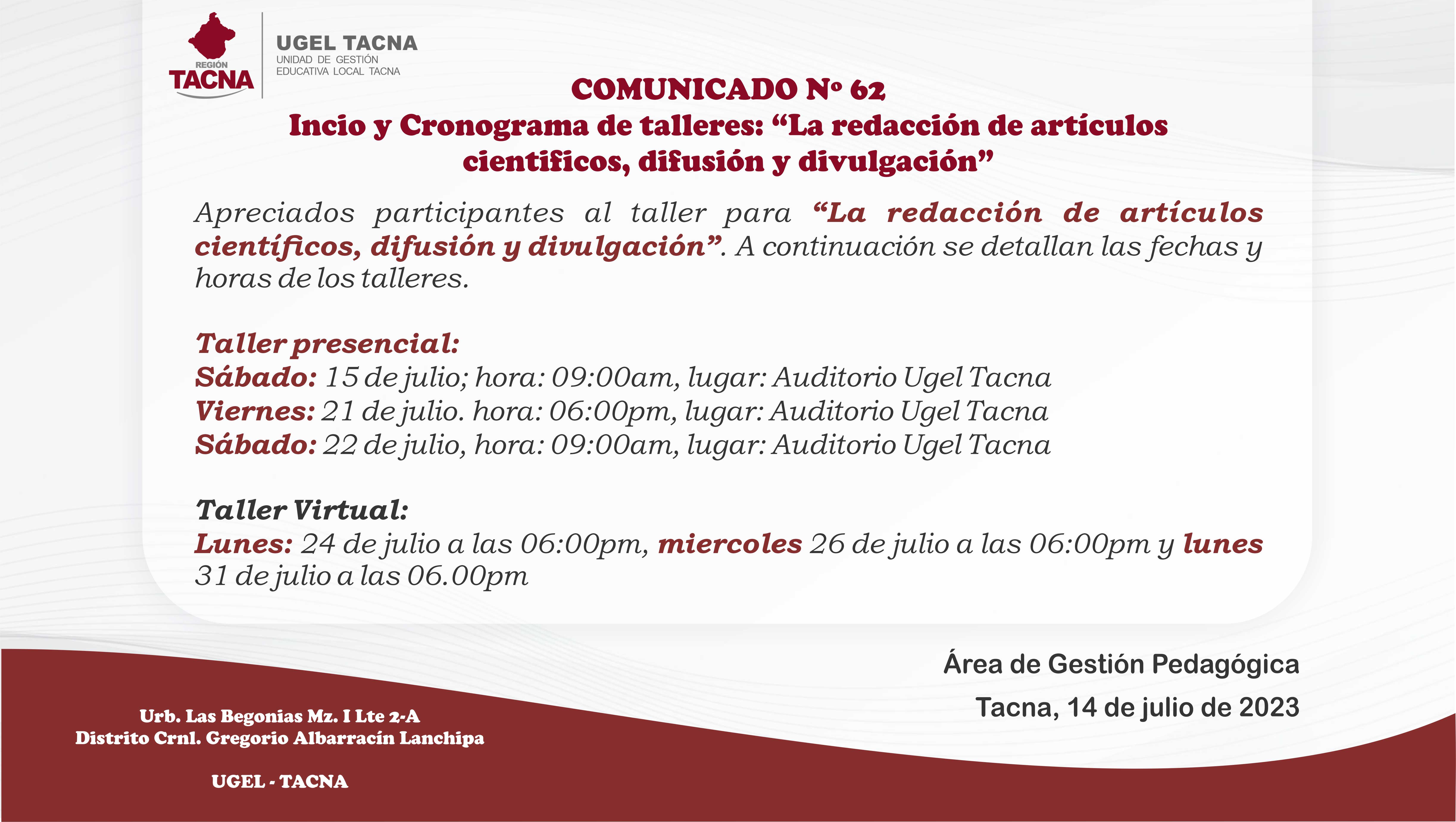 Archivo JPG de comunicado