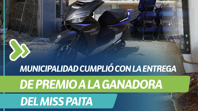 Entrega de premio a Miss Paita