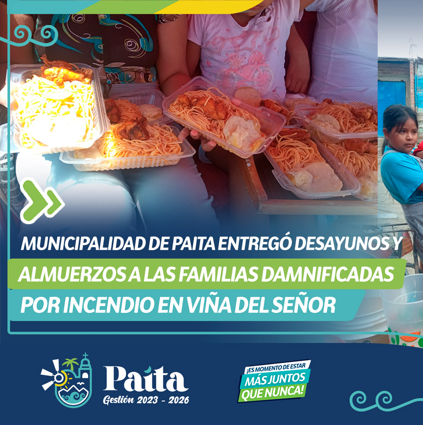 Desayunos y almuerzo para damnificados por el incendio