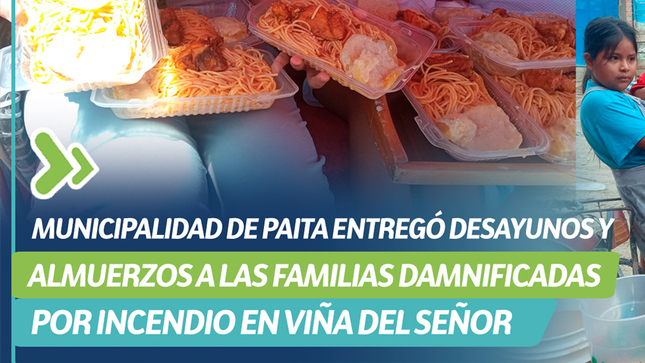 Desayunos y almuerzo para damnificados por el incendio