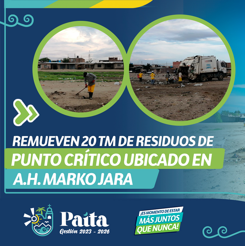 Remueven 20 tm de residuos de punto critico