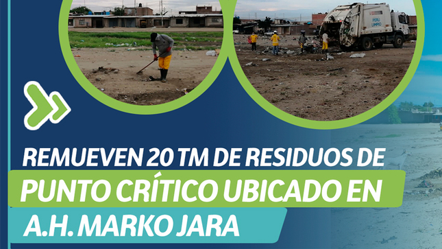Remueven 20 tm de residuos de punto critico