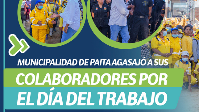 Municipalidad de Paita agasajo a sus colaboradores por el día del trabajador 