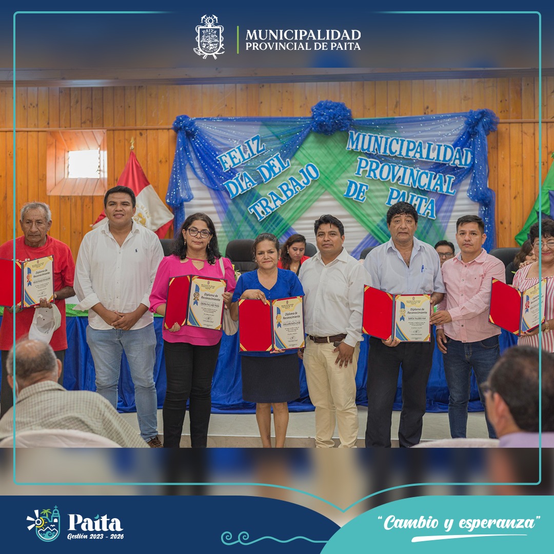 Municipalidad de Paita agasajo a sus colaboradores por el día del trabajador 
