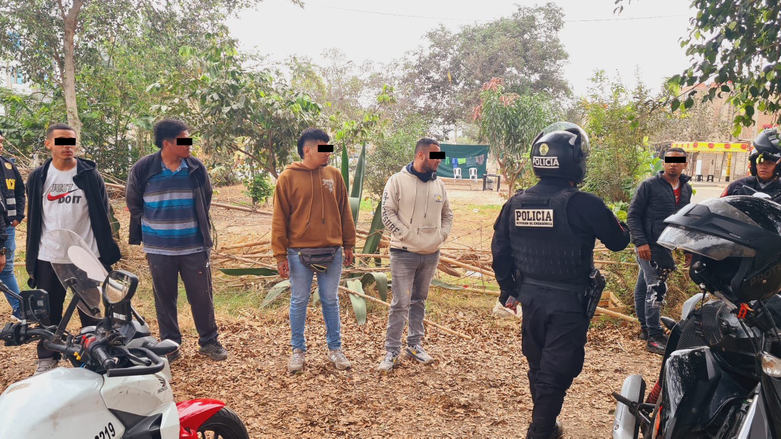 Policía Nacional capturó a cuatro presuntos integrantes de banda de extorsionadores en Comas