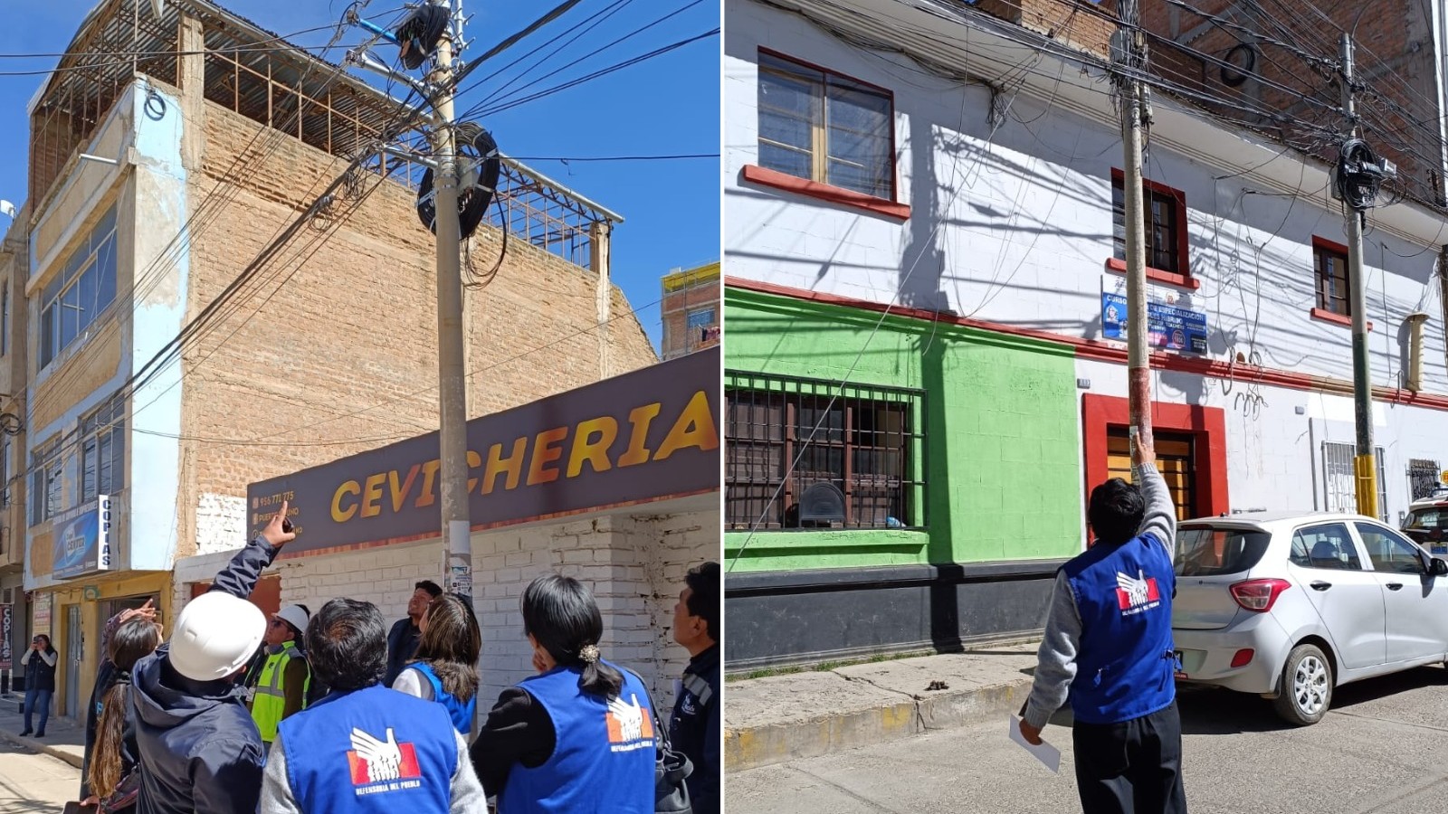 Supervisión a cables deteriorados o en desuso en Puno