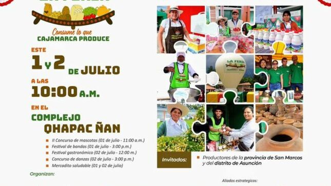 En esta tercera edición del año tendremos muchas novedades, como el concurso de danzas peruanas 💃, un festival de bandas 🎸 y un divertido y tierno concurso de mascotas. 🐾
San Marcos será la provincia invitada, y el distrito que nos acompañará con su diversidad productiva y cultural será La Asunción. 
Y como ya es costumbre, tendremos una gran variedad de platillos en un delicioso festival gastronómico. 🍴😋
¡Los esperamos para bailar y celebrar junto a toda la familia!