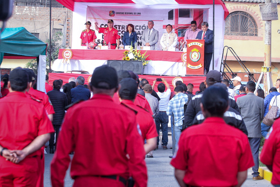 Gobernadora Rosa Vásquez inaugura obra: “Construcción de Compañía de Bomberos Salvadora n.° 44” en Huaral