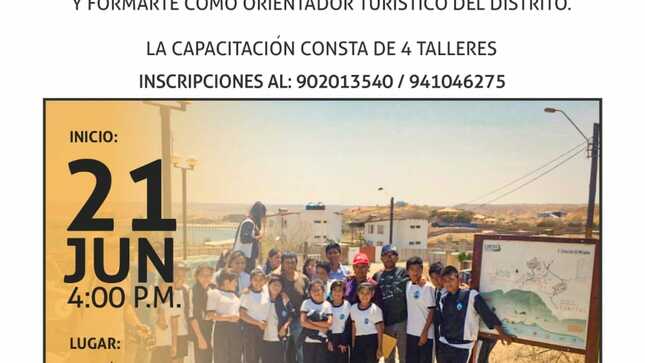 Archivo JPG de Formate Como Orientador Turístico De Tu Distrito Participa De Estos Talleres Y Se Parte De Esta Segunda Edición De "Lobitos Desde Su Gente".