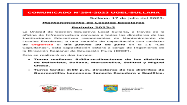 Comunicado N°294