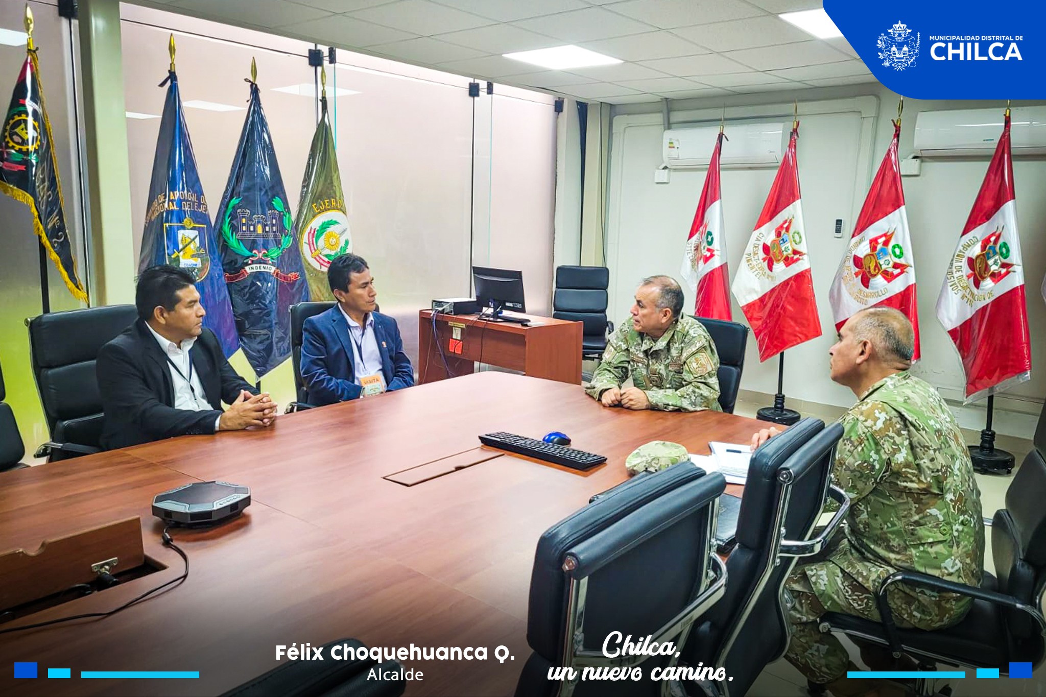 Alcalde busca Gestionar Convenio Interinstitucional con el Ejército del Perú