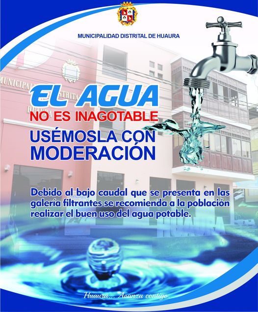 EL AGUA NO ES INAGOTABLE, USÉMOSLA CON MODERACIÓN