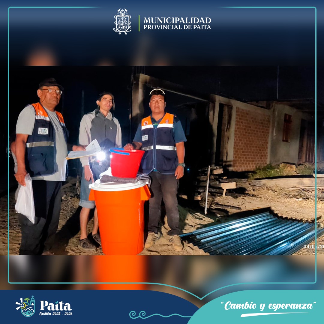 Paita lleva ayuda a seis familias damnificadas por incendios