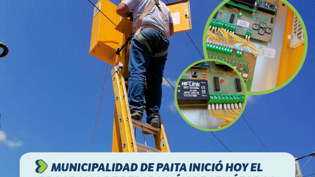 Municipalidad de Paita inició el programa de reparación de semáforos