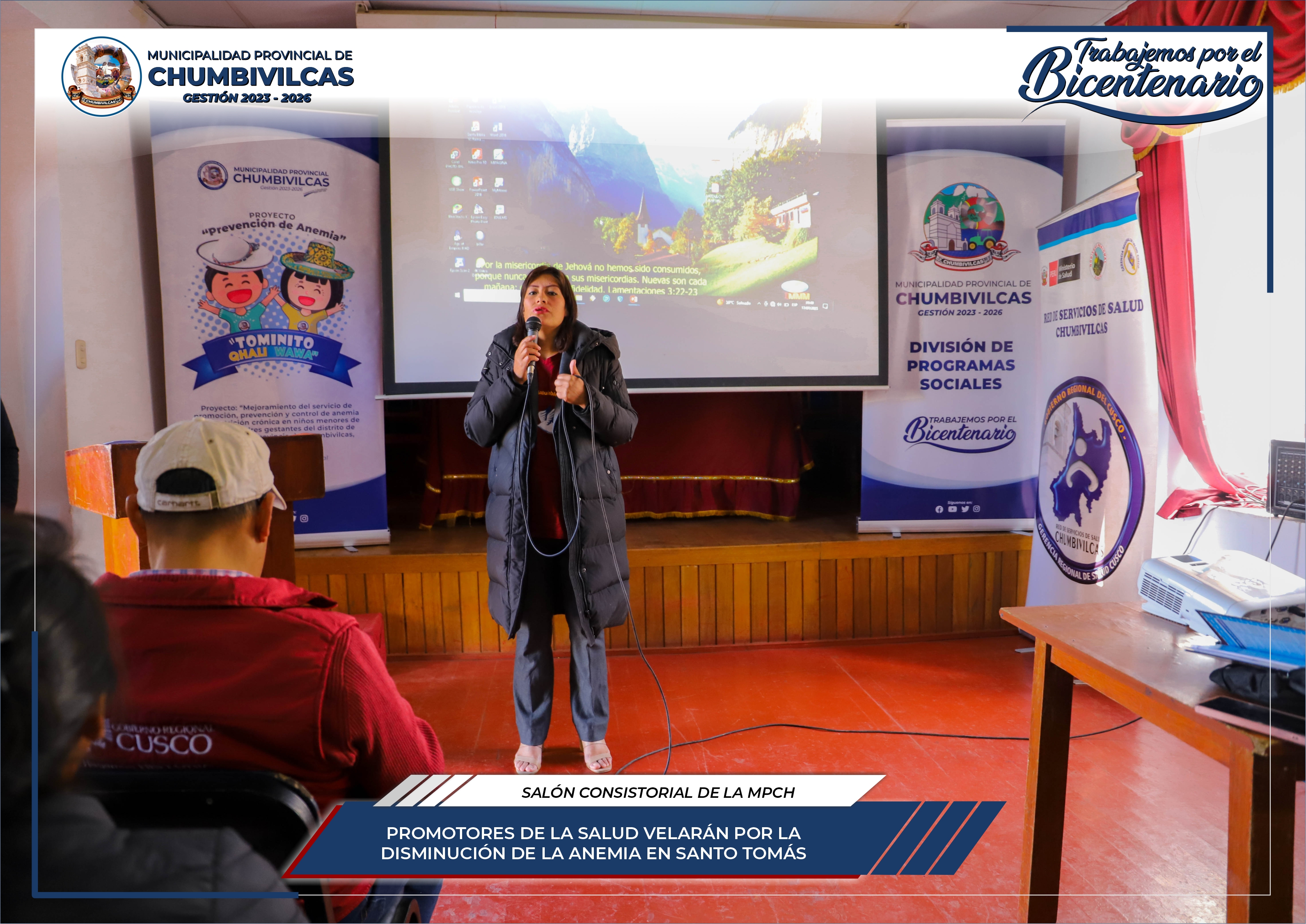 Municipalidad Provincial de Chumbivilcas capacita a promotores de la salud para la disminución de la anemia en Santo Tomás