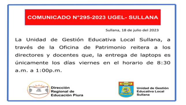 Comunicado N°295-2023