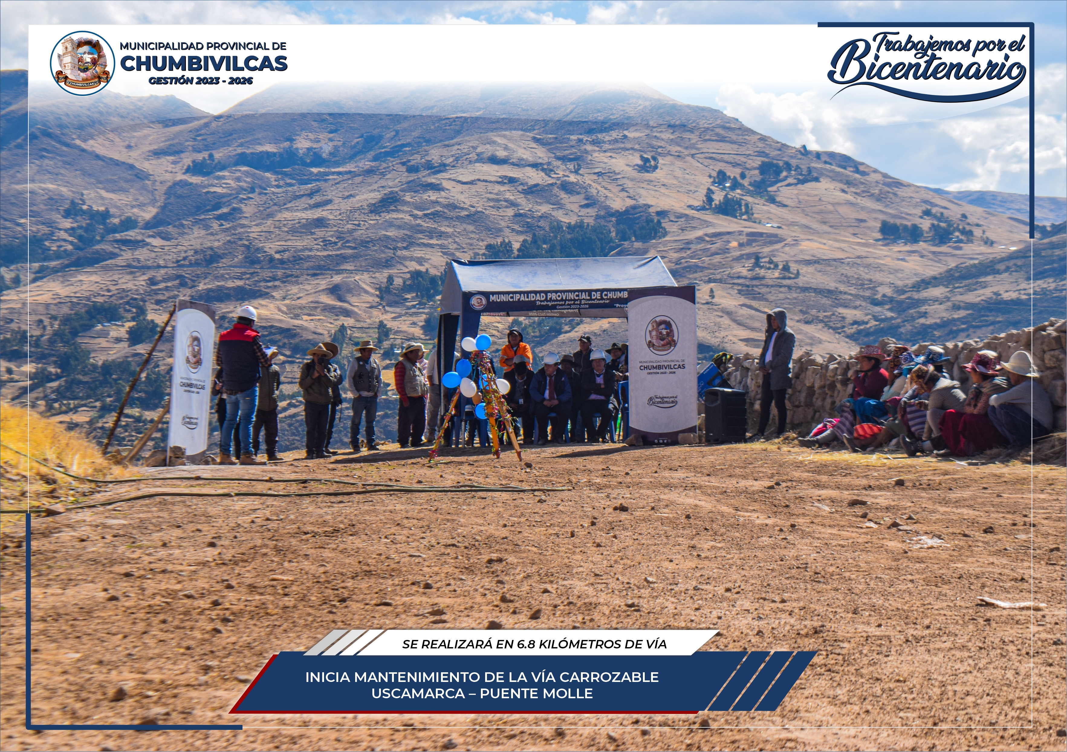 Municipalidad Provincial de Chumbivilcas inicia mantenimiento de vía carrozable Uscamarca - Puente Molle