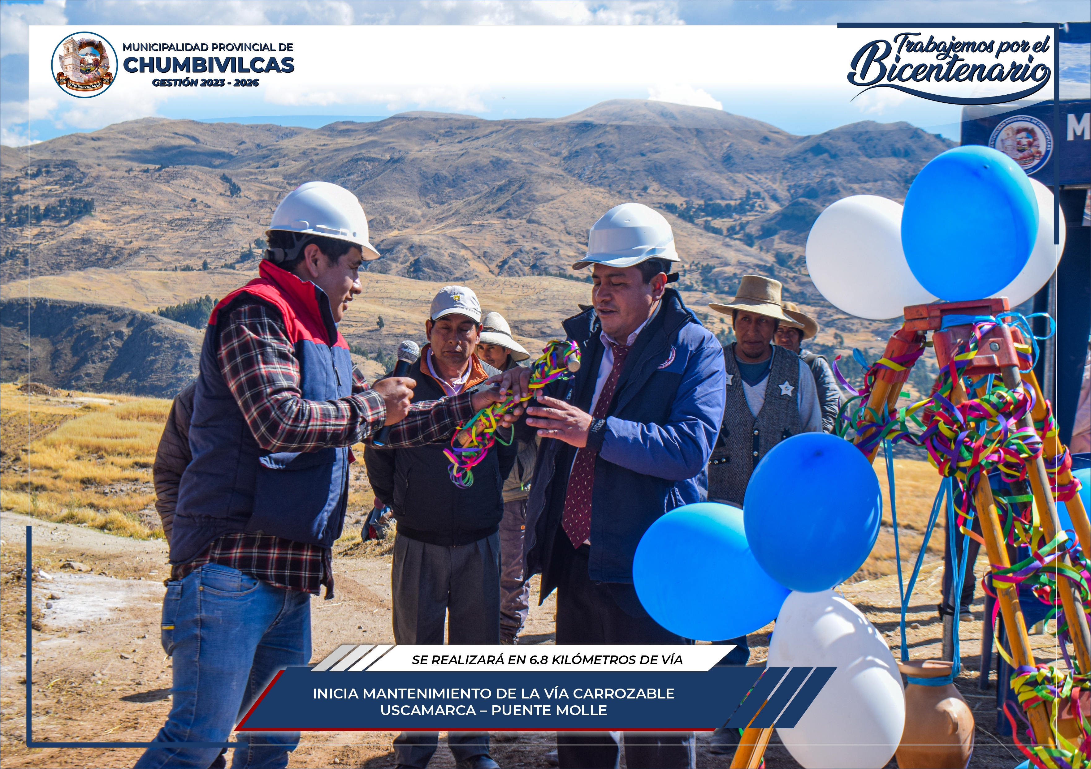Municipalidad Provincial de Chumbivilcas inicia mantenimiento de vía carrozable Uscamarca - Puente Molle