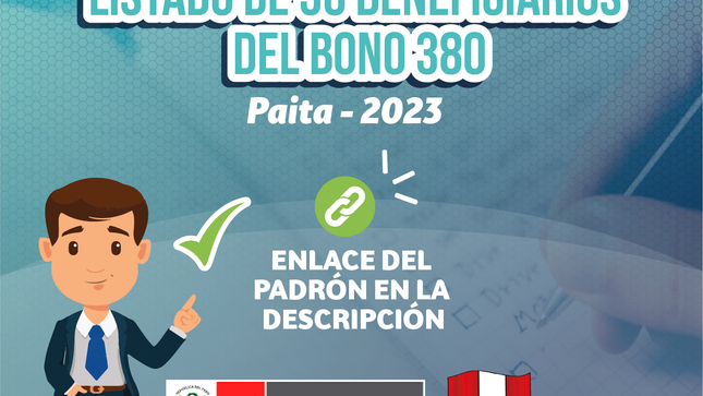 LISTADO DE 36 BENEFICIARIOS DEL BONO 380 QUE HASTA LA FECHA NO HAN COBRADO SU BONO