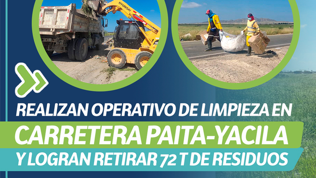 Limpieza en carretera Paita - Yacila
