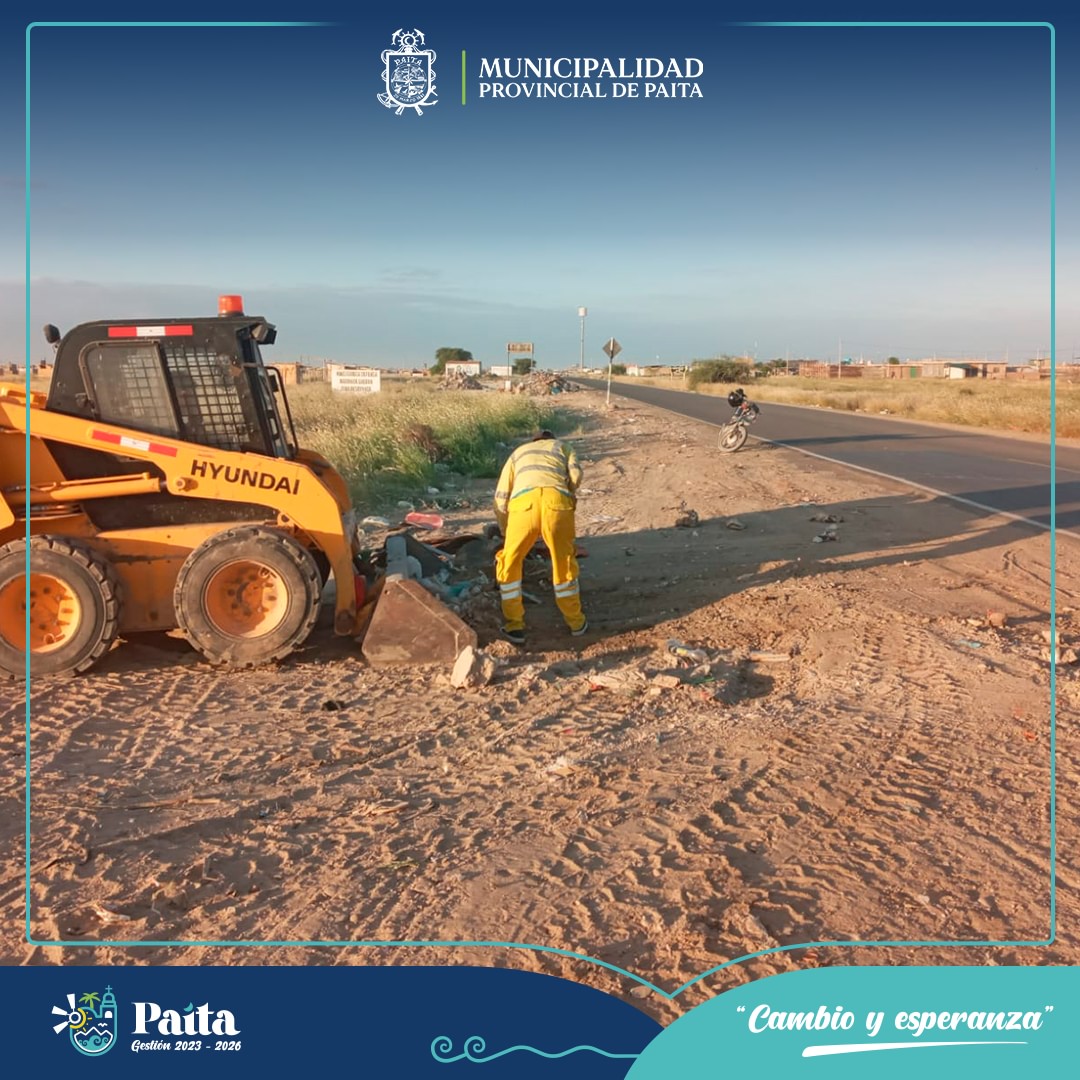Limpieza en carretera Paita - Yacila
