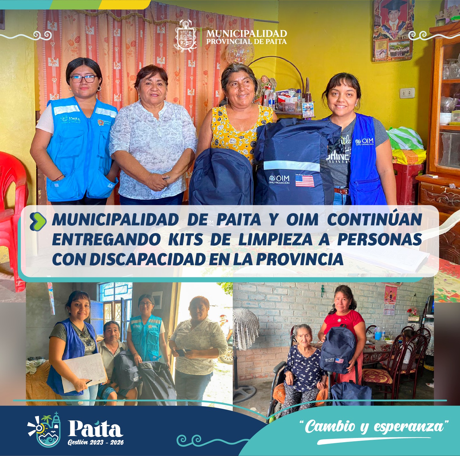 Entrega de kits de limpieza