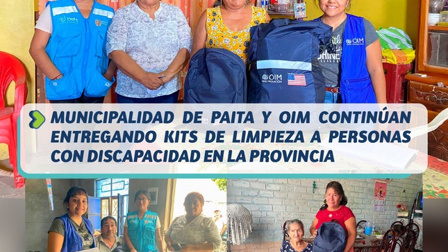 Entrega de kits de limpieza