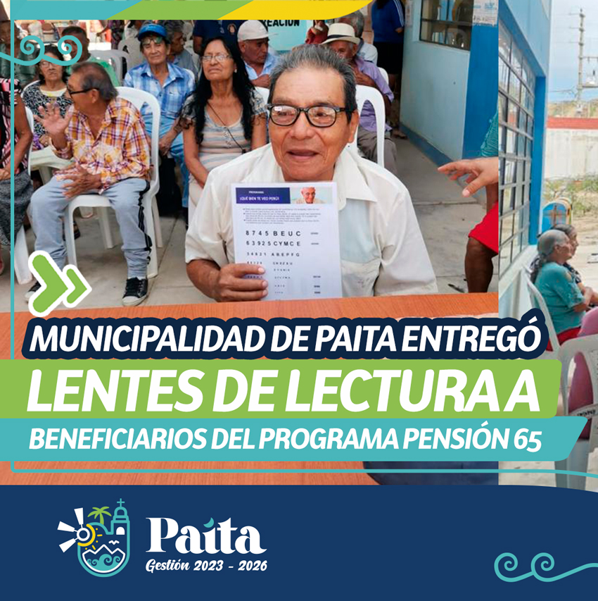 Entrega de lentes de lectura a beneficiarios
