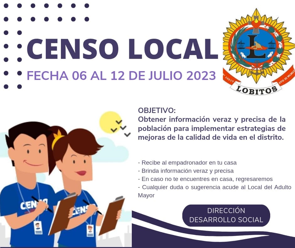Archivo JPG de Del 6 Al 12 De Julio Se Realizará Censo En Lobitos